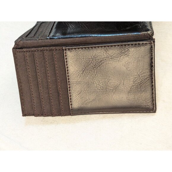 NINE & CO BRAND CLASSIC Brown MULTI-COMPARTMENT TRI-FOLD‎ WALLET SNAP - Picture 11 of 13